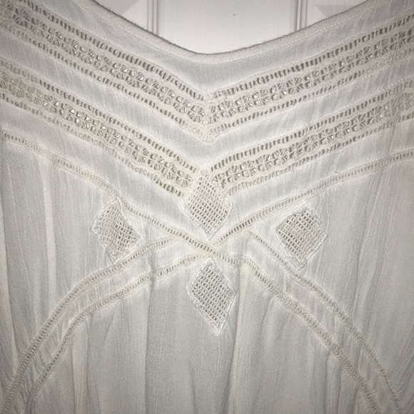 Amuse Flowy White Midi Boho Top - Picture 3 of 9